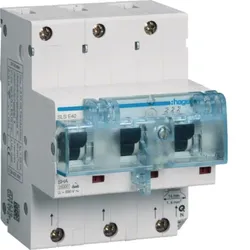 HAGER SLS-Schalter E 3p REG 40A 230V 6kV HTN340E 690V/Ui 25kA Gr:2 IP2X