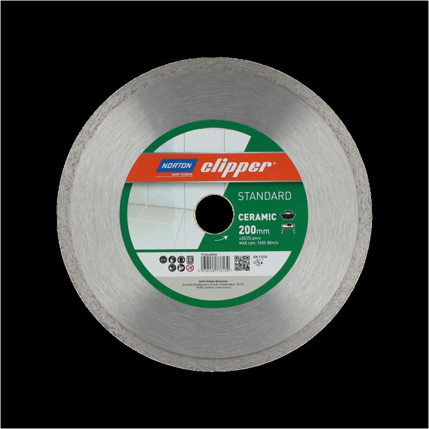 Norton Diamantscheibe Standard Ceramic, Durchmesser 200 ; Saint-Gobain (70184608558)