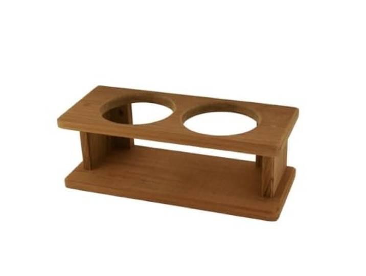 ARC Marine Dubbele Glashouder Teak Houten Glashouder - Bruin, Klein