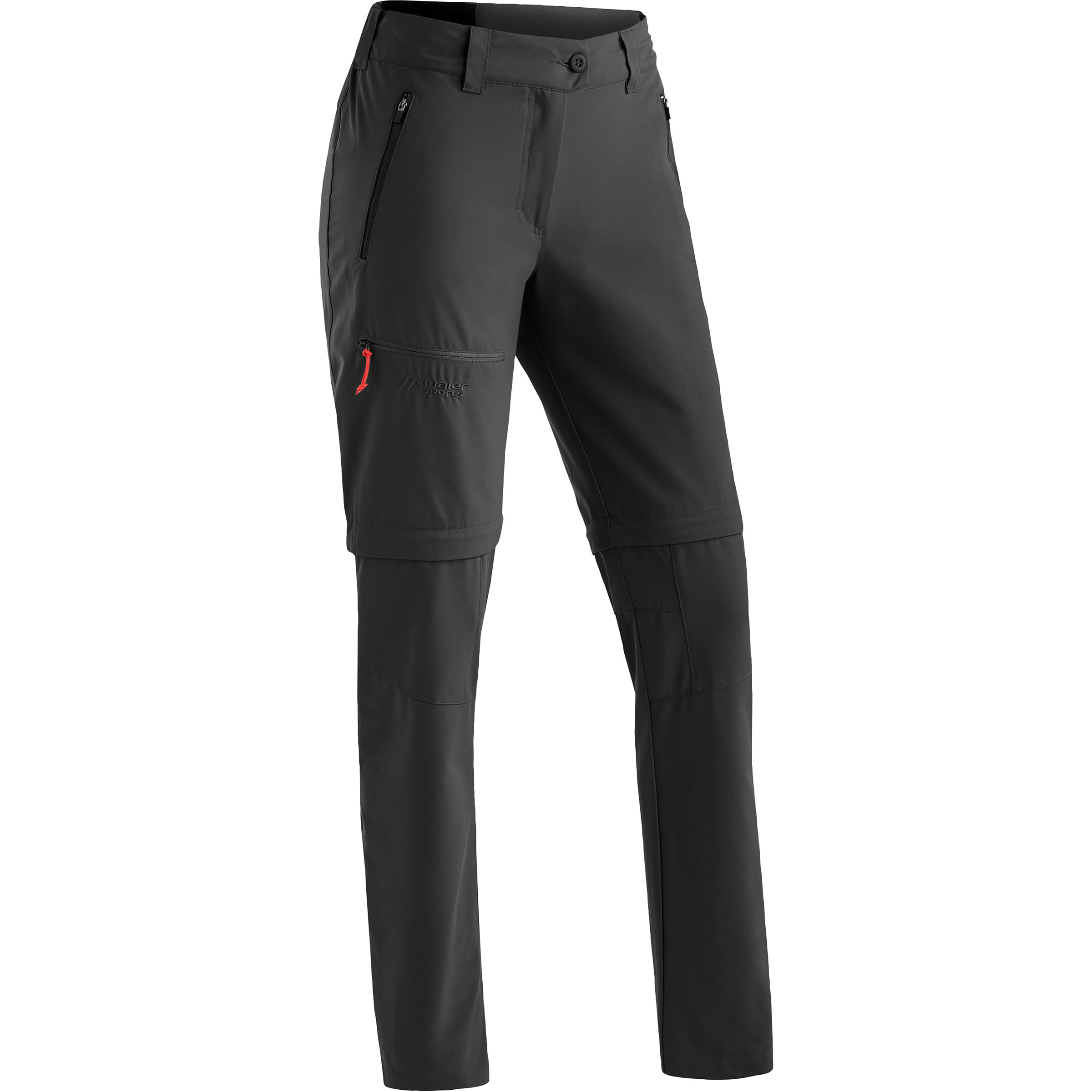Maier Sports Nata Zip Loop Zip Off Hose Damen Zip-Hosen schwarz Größe XXL Camping Wasserabweisend Wasserabweisend