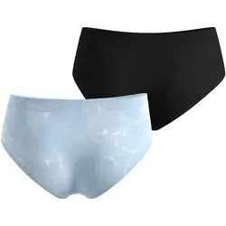 Odlo, Damen, Funktionsunterhose, Active Light Graphic 2 Pack (XS), Schwarz