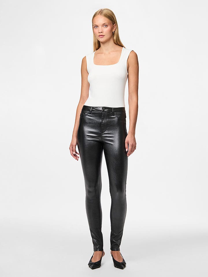 Pieces Leggins in Schwarz - S