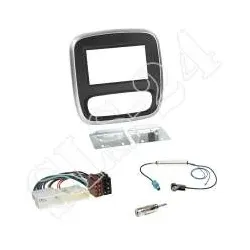 Opel Vivaro ab 2014 Autoradio 2-DIN Einbaurahmen Radioblende schwarz/silber +...