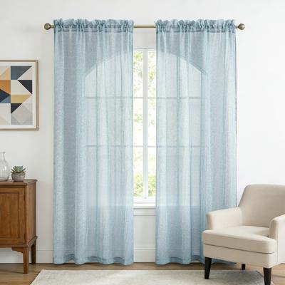 Awesome Home Crinkle Sheer Rod Pocket Pair