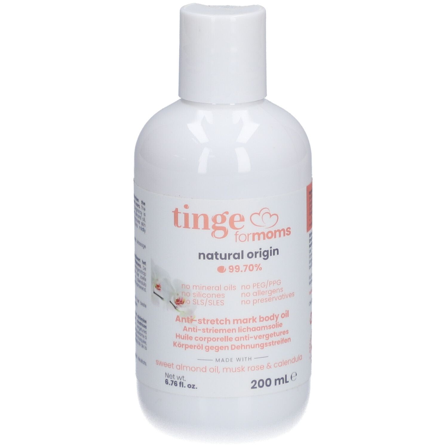 Tinge for Moms Anti-Striemen Lichaamsolie 200 ml Ätherisches Öl