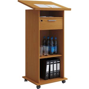 VCM Stehpult Meeta 914201, aus Holz, mit Rollen, buche