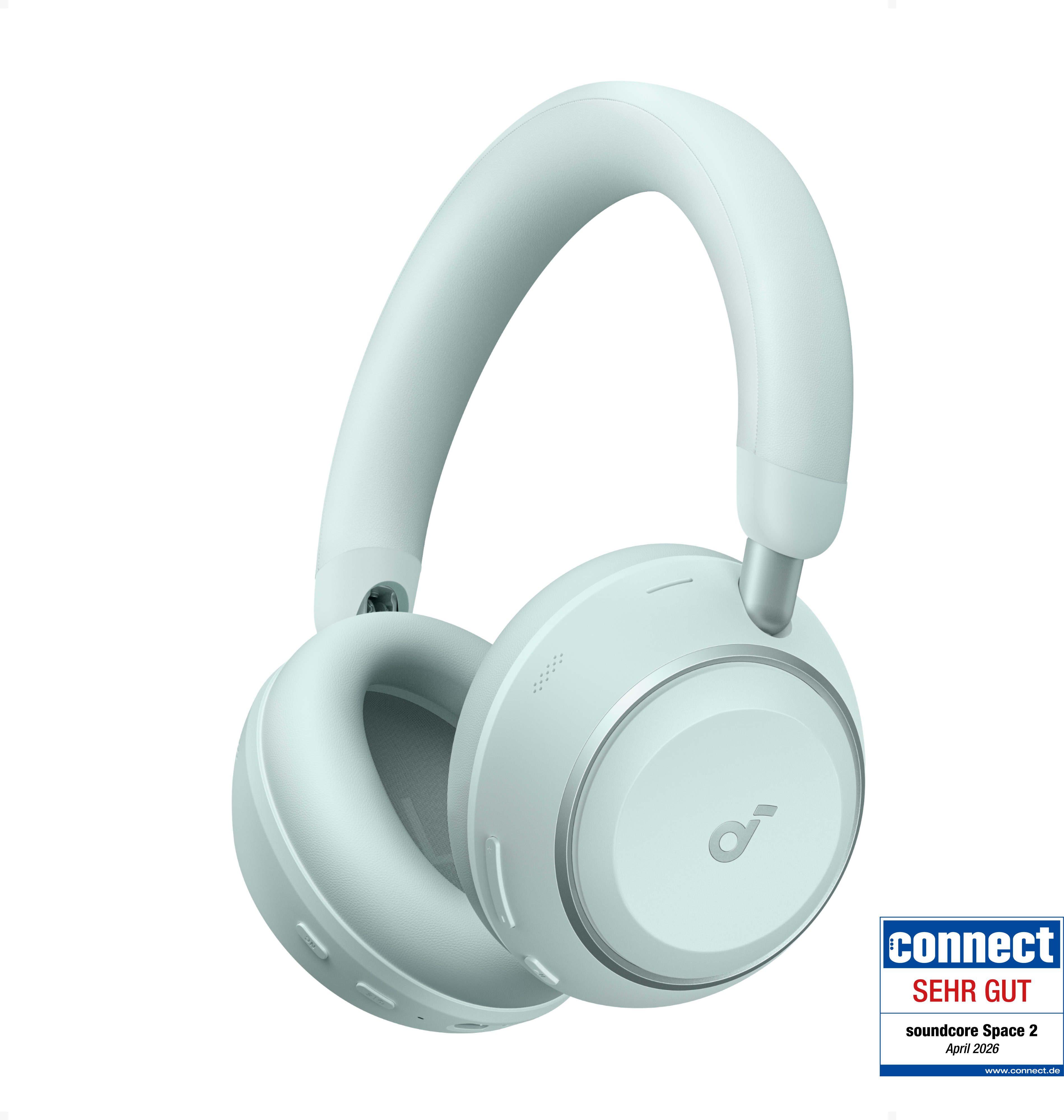 eufy Space 2   Bluetooth Noise Cancelling Kopfhörer Cremeweiß