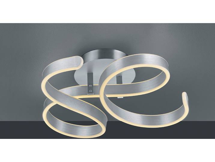 Trio Leuchten - Design Deckenleuchte I Deckenlampe I Lampe I Leuchte Stahl I Silber I nickel matt inkl. LED 3-stufig dimmbar - Frank Dimmer I Dimmbar I Wohnzimmer I Schlafzimmer - Stahl Andere - I (ni