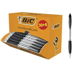 Bic, Schreibstifte, Atlantis Classic, Clip-on retractable ballpoint pen, Refillable, Black, 36 pc(s) (36x)