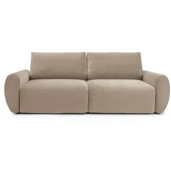 INNOVATION LIVING Schlafsofa Norum Curve Stoff Mocha