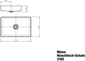 KALDEWEI 909606913661 WB MIENA WASCHTISCH-SCHALE Mod.3185NP