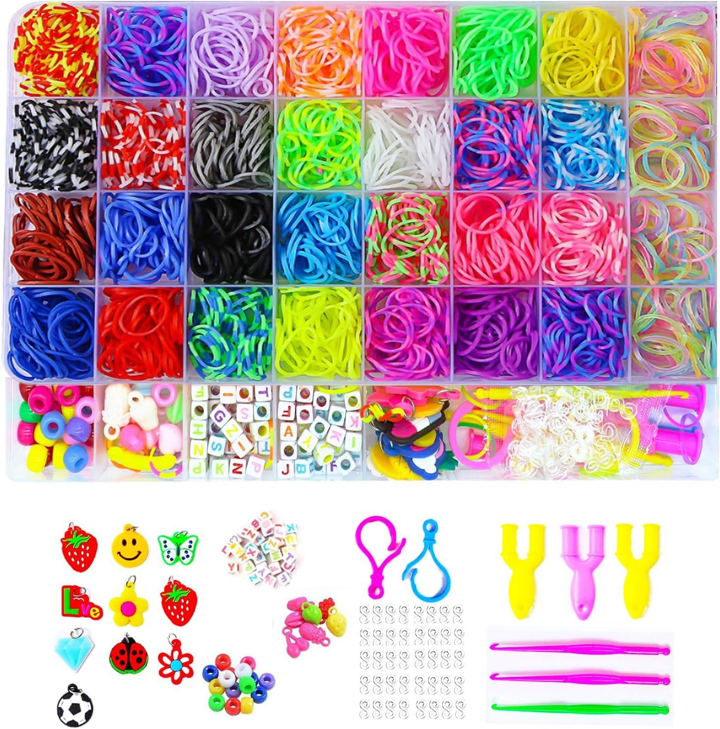 Loom Band Set met 2500+ kleurrijke elastische bands en accessoires voor creatieve activiteiten