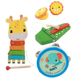Fisher-Price - Holz-Musikinstrumente 5 Stück Kinderinstrumente Kinderspielzeug