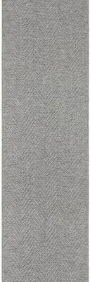 TOWN & COUNTRY BASICS Pax Herringbone Textured Solid Machine Washable Area Rug Grey