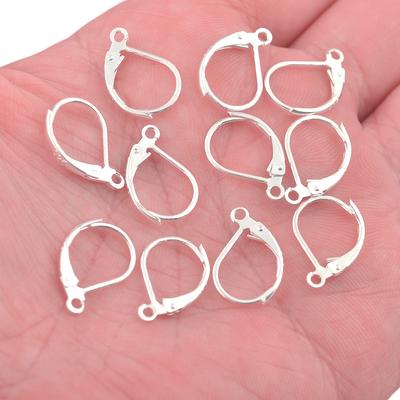 100PCS 925 Sterling Silver Earring Hooks: DIY Beading Findings & Leverback Components 1
