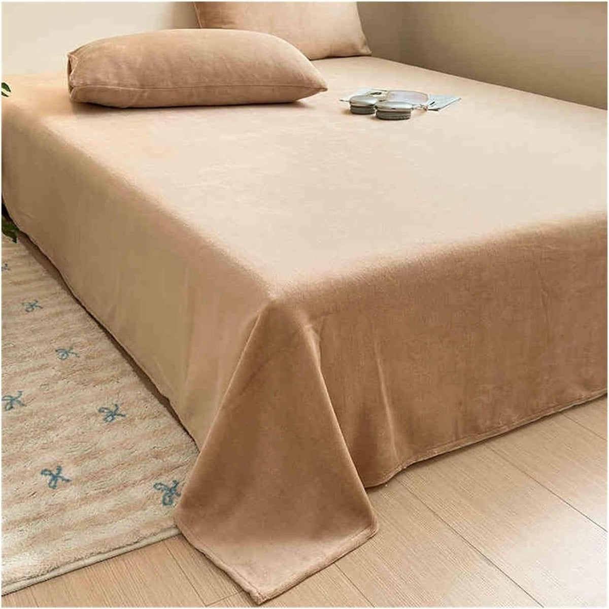 Warm Onderlaken Fleece Laken Bruin 200x230 cm
