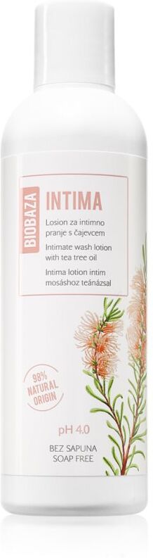BIOBAZA Intima shower milk for intimate hygiene with tea tree oil 200 ml