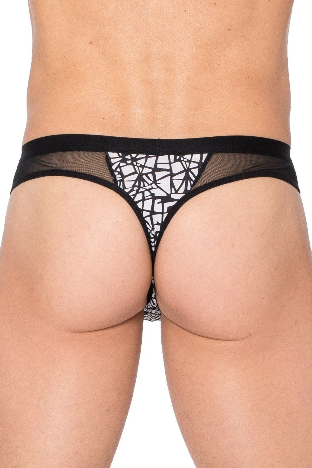 Look Me String imprimé noir et blanc New Look - LM2299-02BWH