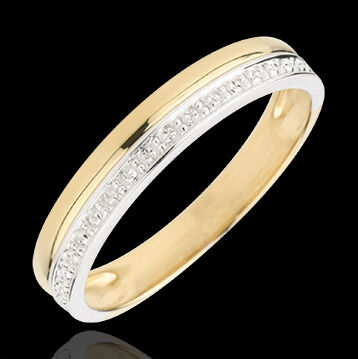 Edenly Trauring ElÃ©gance WeiÃŸ- und Gelbgold - 9 Karat