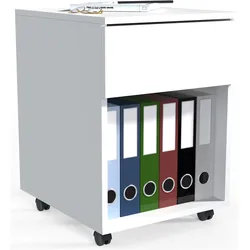VCM, Rollcontainer, Rollcontainer Beistellcontainer Bürocontainer Rollen rollbar Dasola 1 Schublade (39 x 45 x 55 cm)