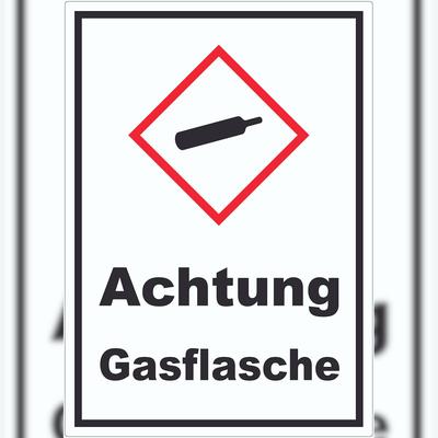 HB-Druck Aufkleber Gasflasche Gas unter Druck A7 (74x105mm)