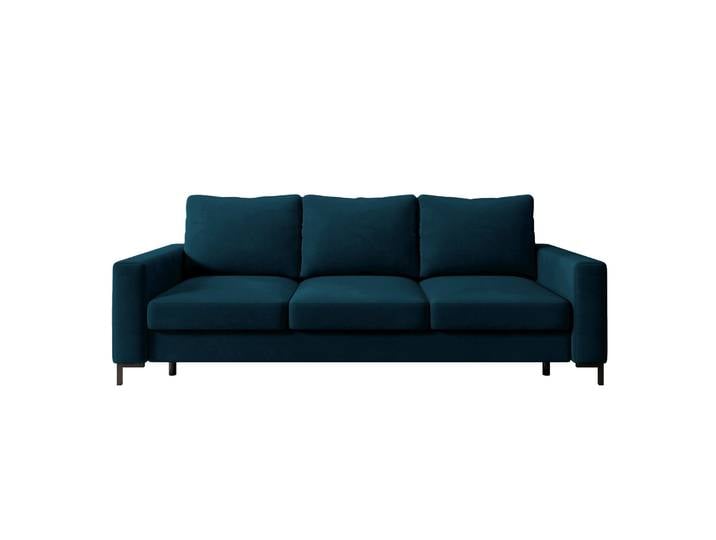 Dreisitziges ausklappbares Sofa Mokpeo mit Stauraum, dunkelblauer