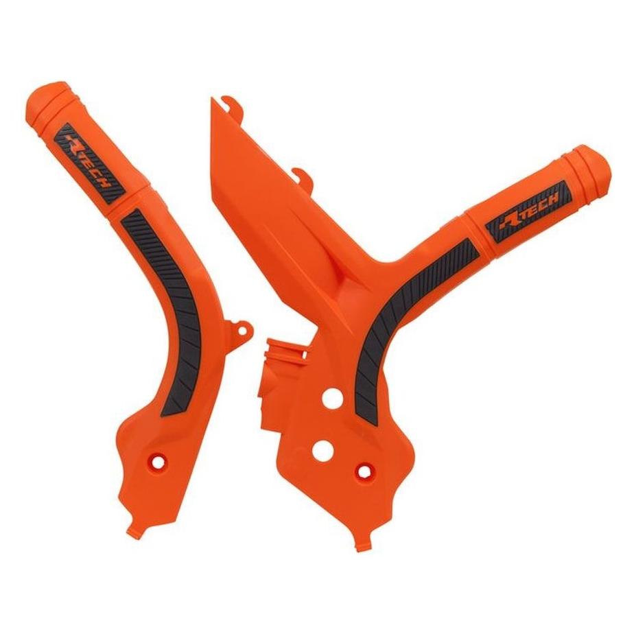 Racetech (RTECH) RAHMENSCHUTZ (SET) BI-MATERIAL SUPER GRIP KTM SX 125/150/250 '19-21, SXF (PRTKTMARNR2)