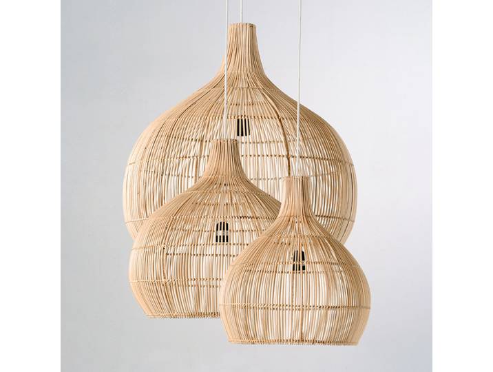Lampe Suspendue Japonaise en Rotin Tissé à la Main, Luminaire Décoratif Style Rétro Rural, Art Créatif de Styliste