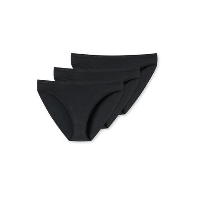 Slip UNCOVER BY SCHIESSER "Slip 3er Pack", Damen, Gr. M, schwarz, Obermaterial: 95% Baumwolle CO. 5% Elasthan EL., Unterhosen Slip