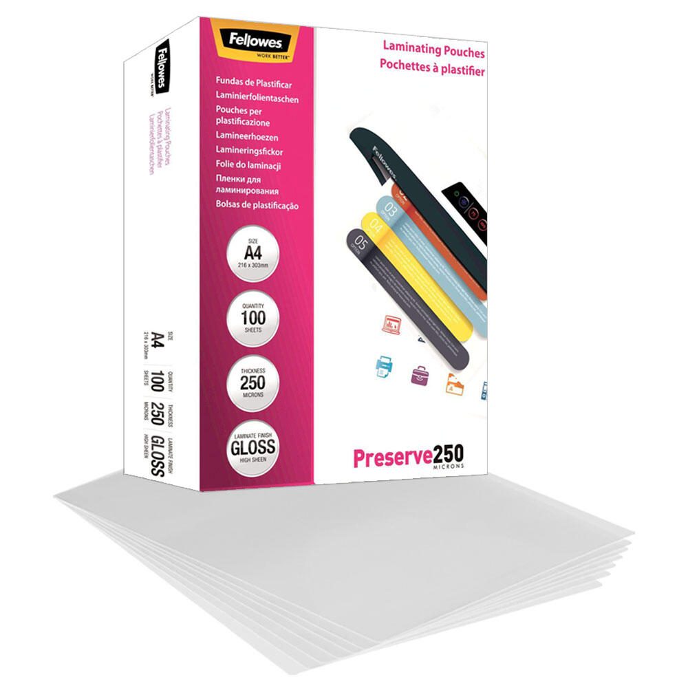 Fellowes Laminierfolien glänzend 250 mikron A4 5401802