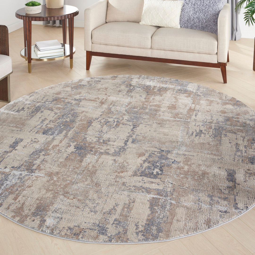 Nourison RUSTIC TEXTURES - Area Rug Beige Round 7'10"
