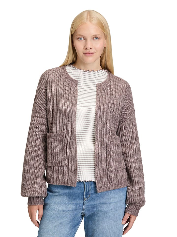 CARTOON Cardigan in Aubergine - 42