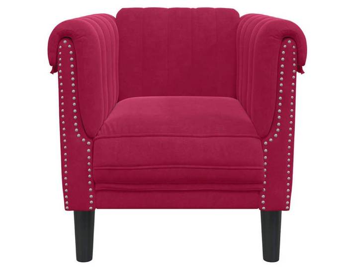 Canapé 1 PLACE - Moderne Fauteuil - pour 1 personne - rouge bordeaux velours C5466