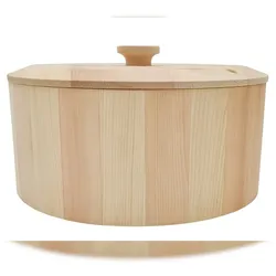 Erst-Holz Zirbenbrottopf mit Deckel und Einlage, Holztopf für Brot 40.10-020