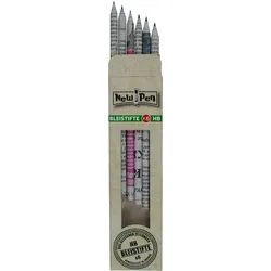 6 Stück NEW PEN Bleistifte Nachhaltig Handgemacht Schreibzeug HB-Graphite