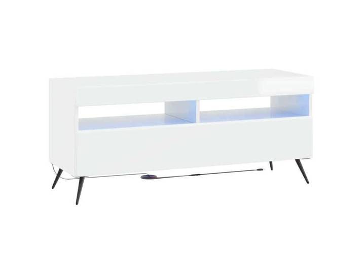 Meuble TV LED Blanc brillant Bois d'ingénierie 897649