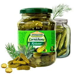 ANNILAND Cornichons Kräuter 12 x 330g