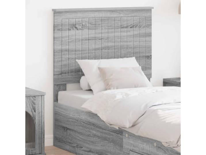 Moderne Kopfteil grau Sonoma 80 cm aus Holzwerkstoff, einfaches Design, leicht zu reinigen, Rückenstütze