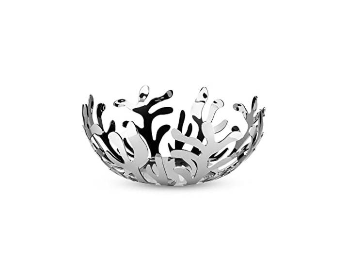 Alessi Esi01/25 Mediterraneo Fruitstandaard van roestvrij staal 18/10, glanzend, Ø 25 cm