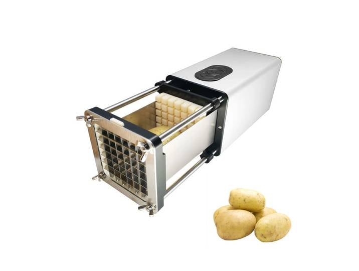 Coupe-pommes de terre électrique en acier inoxydable 110V-240V, machine à couper les frites, coupe-légumes