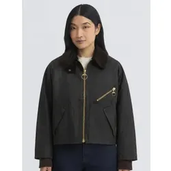 Barbour für Damen. LWX1567 Arlene Checked Wax Jacke aus gewachster Baumwolle grün (S), Lässig