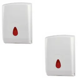 2 PlastiQline Papierhandtuchspender MIDI - Kunststoff - Handtuchspender rot