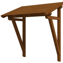Skan Holz Pultdach Vordach Paderborn-Typ 2-nussbaum