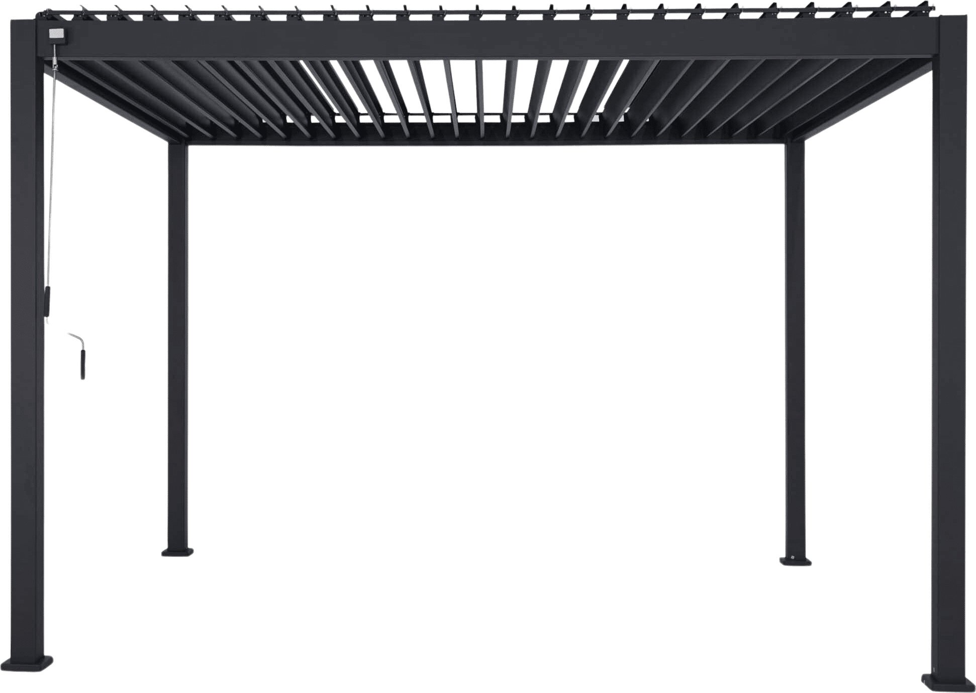 Mirador Pergola 111 Deluxe 3x3,6 m mit Lamellendach, stabile Aluminium Pavillon, Winterfest & Wasserdicht, Anthrazit