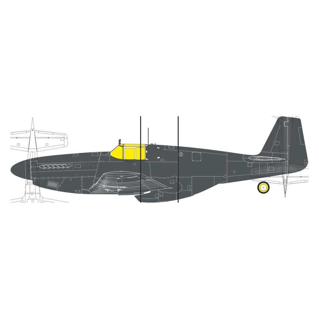 Eduard P-51B Birdcage Canopy Tface for (JX351)