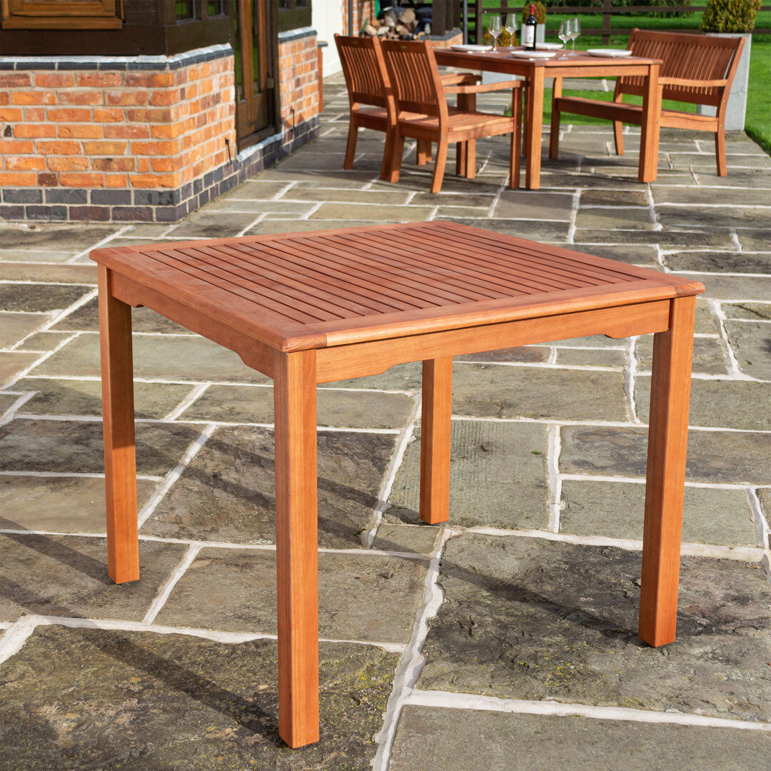 Rowlinson Willington Square Table 90cm Honey Brown Factory Stain Finish