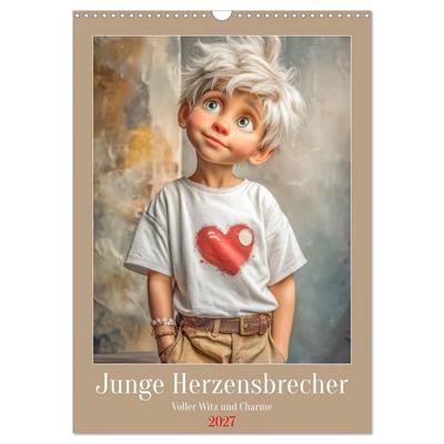 Junge Herzensbrecher - Voller Witz und Charme (Wandkalender 2027 DIN A3 hoch), CALVENDO Monatskalender