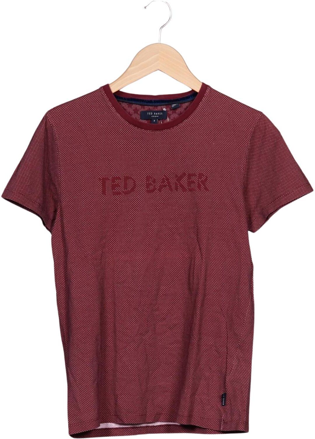 TED Baker Herren T-Shirt, Rot, Gr. S (Ted Baker 2), Baumwolle - Second Hand