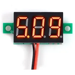 0,28 Mini Digital-Voltmeter mit LED Anzeige, 3,2-30V, 2-Wire, rot