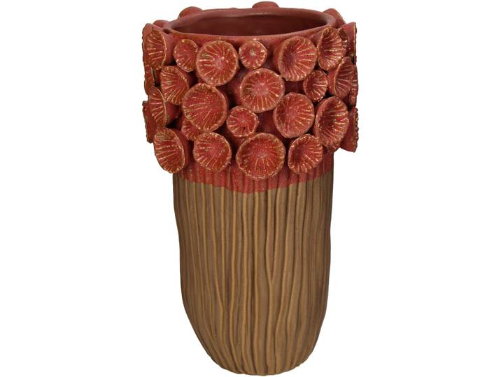 Vase Myko Burgund Steingut H 32.5 cm - Vase